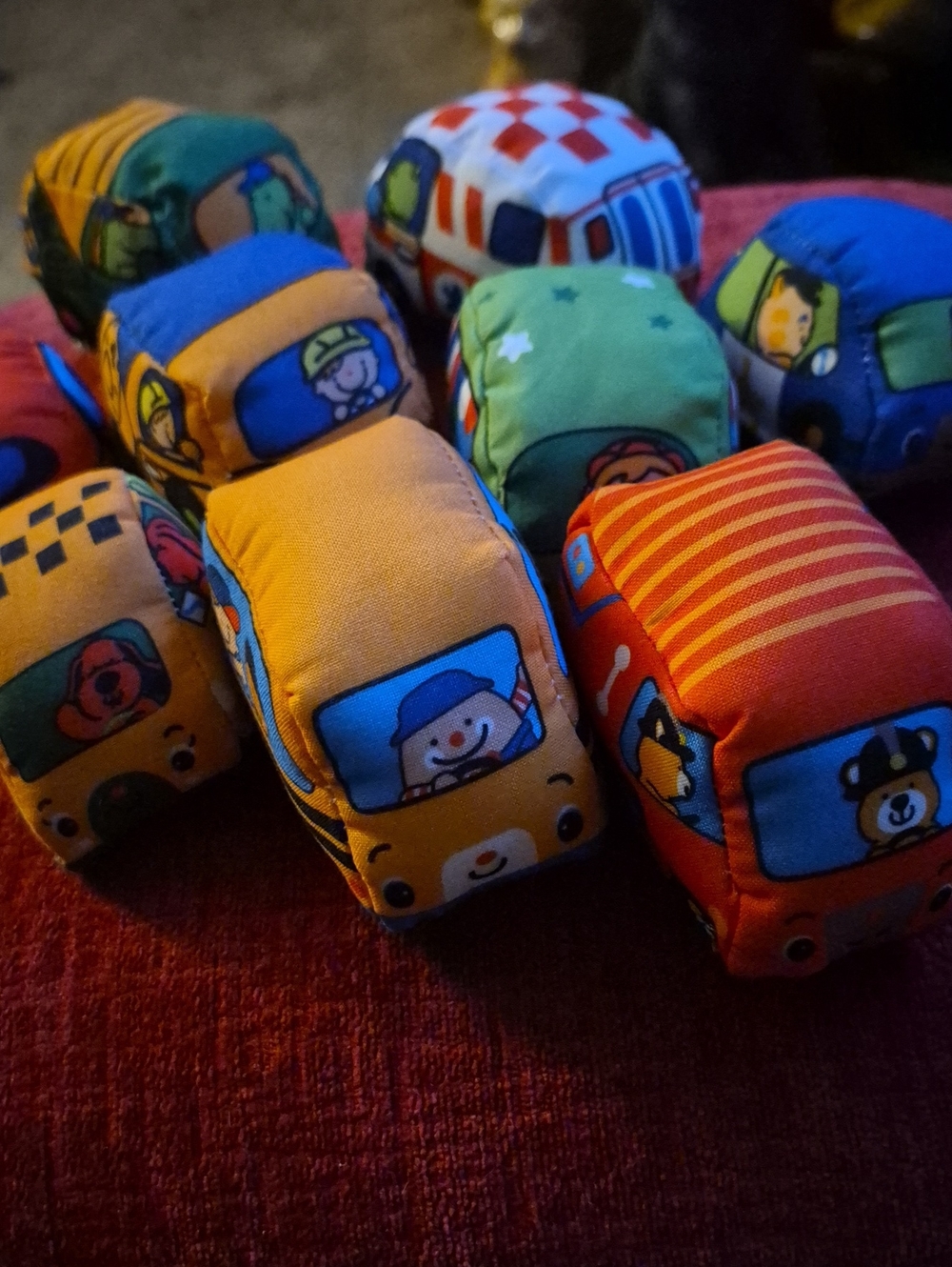 Melissa & Doug Baby Lot Of 7 Take Along Town Soft Cars